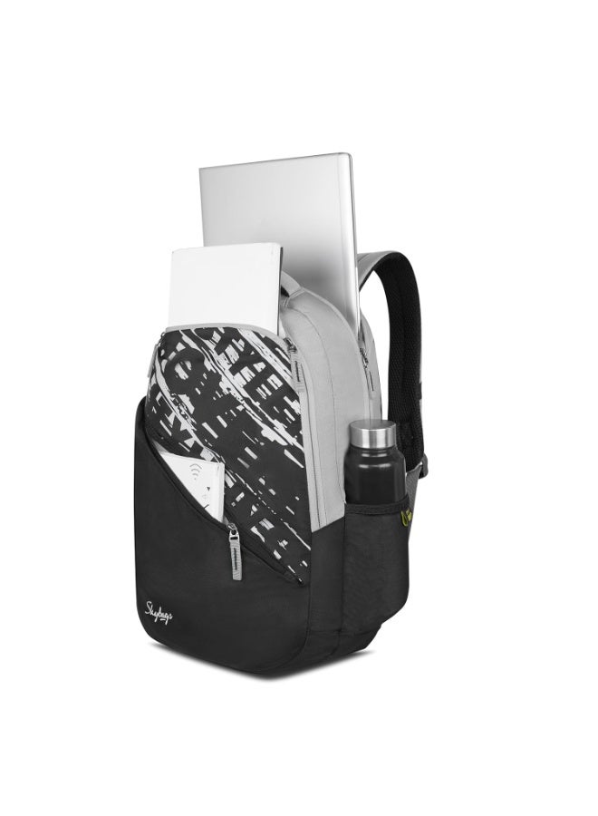سكاي باجز Skybags Fuse Plus 22 Liters Backpack with 17 Inch Laptop Compartment for Men & Women, Side Bottole Pocket, Organiser with Key Chain Holder, Padded Back & Shoulder Strap (Grey) - Image 2
